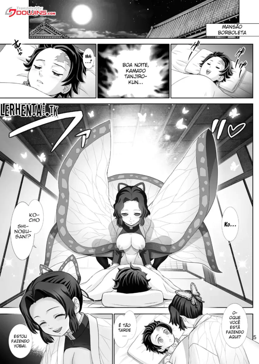 Shinobu Kochou ataca Tanjirou Kamado com sua buceta faminta em Kimetsu no Yaiba Hentai HQ Brasileiro