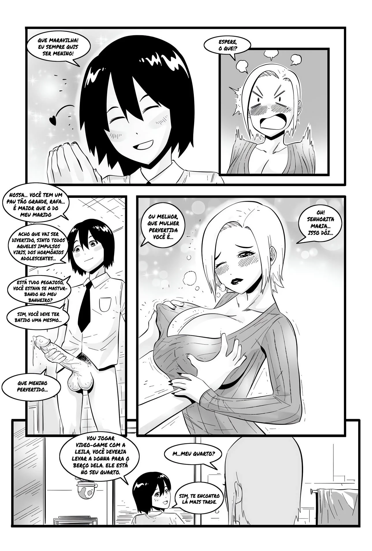 A Piranha da Mamãe Gostosa – Rafa não resistiu aos encantos do hentai incesto em HQ Brasileiro