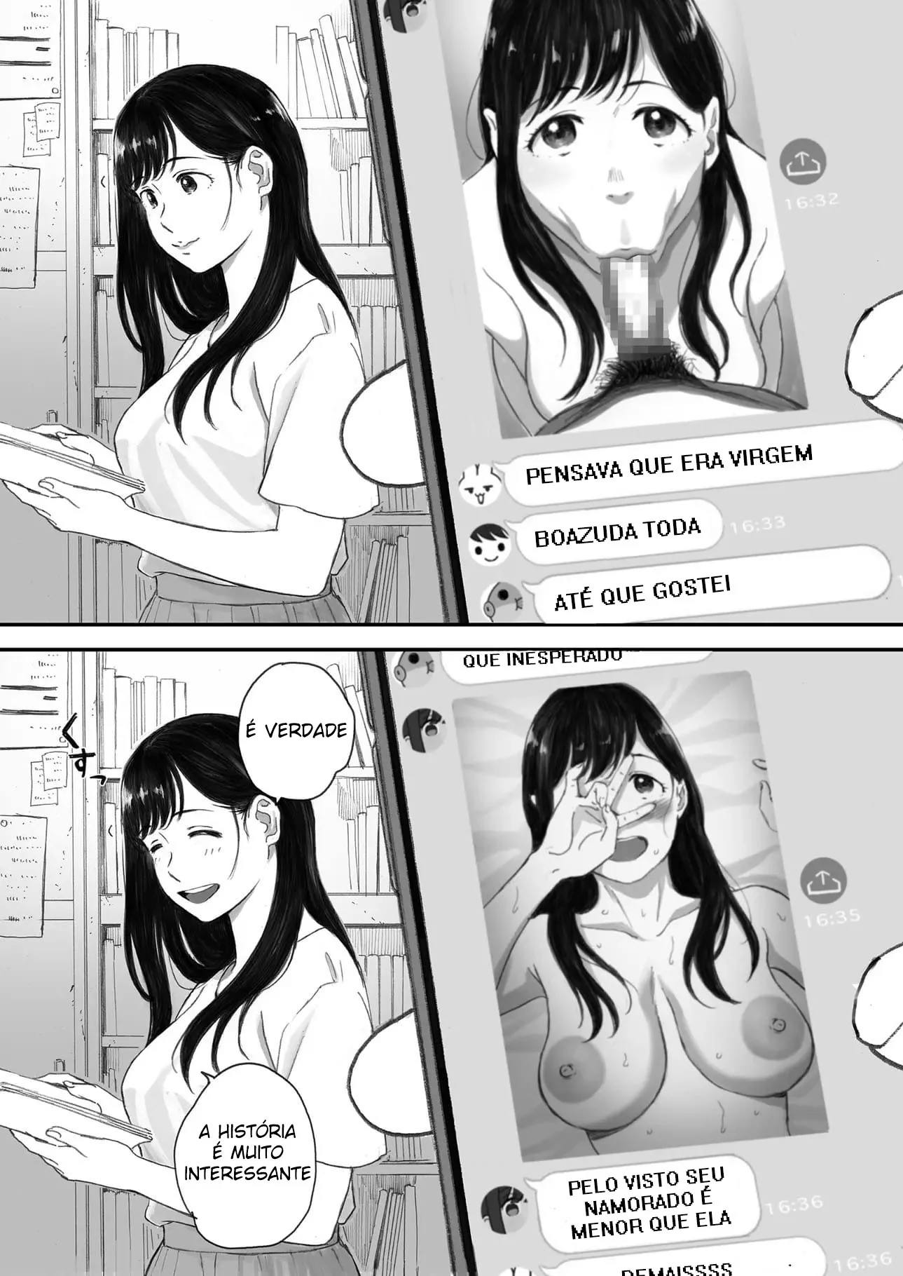 Namorada Inocente se Transforma em Puta no Clube de Mangá – Hentai HQ