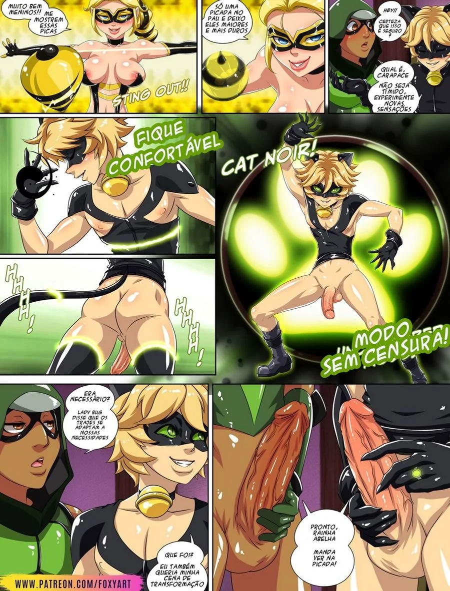 Catnoir Enfia a Rola na Buceta da Ladybug – Hentai HQ Brasileiro