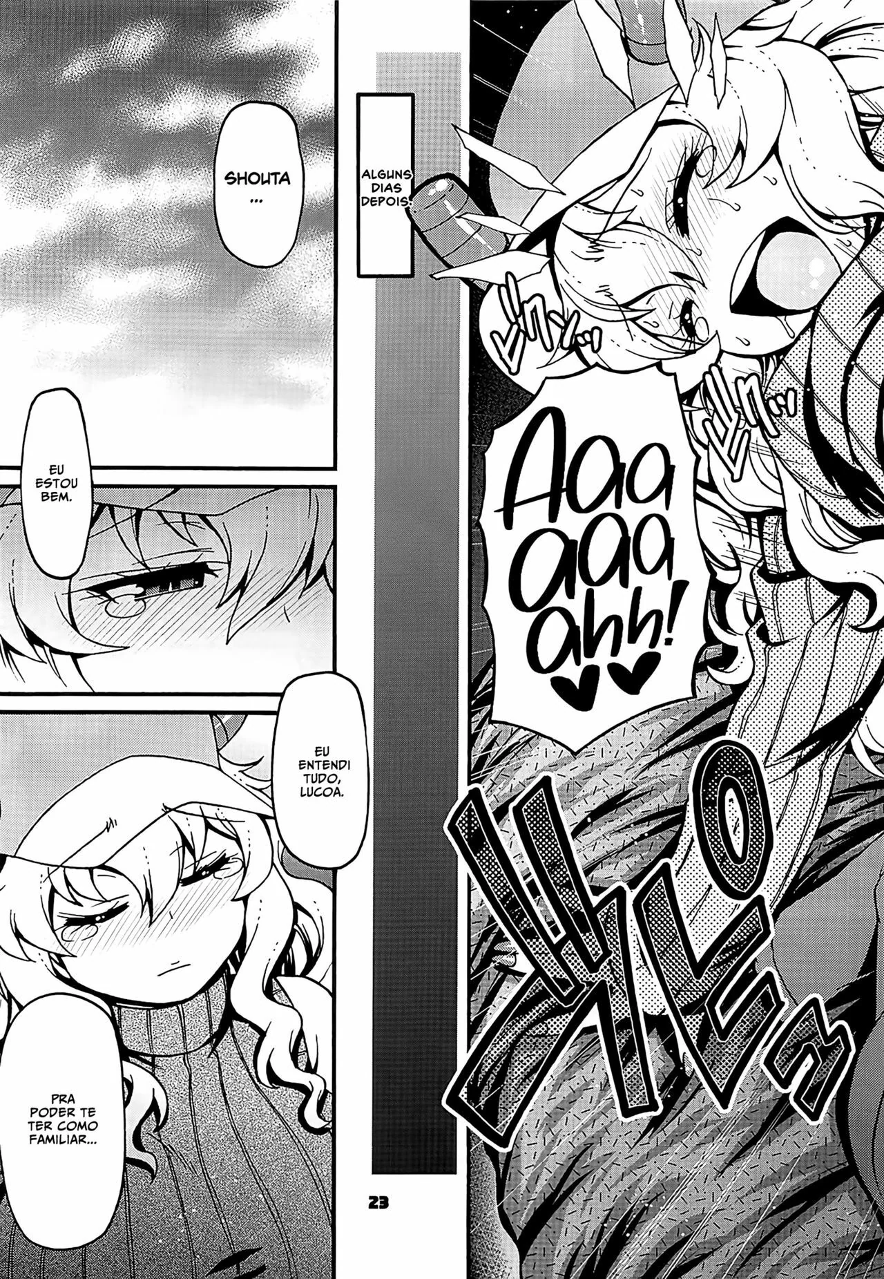 Quetzalcoatl metendo sua piroca na buceta apertada do Shouta Magatsuchi em HQ Brasileiro