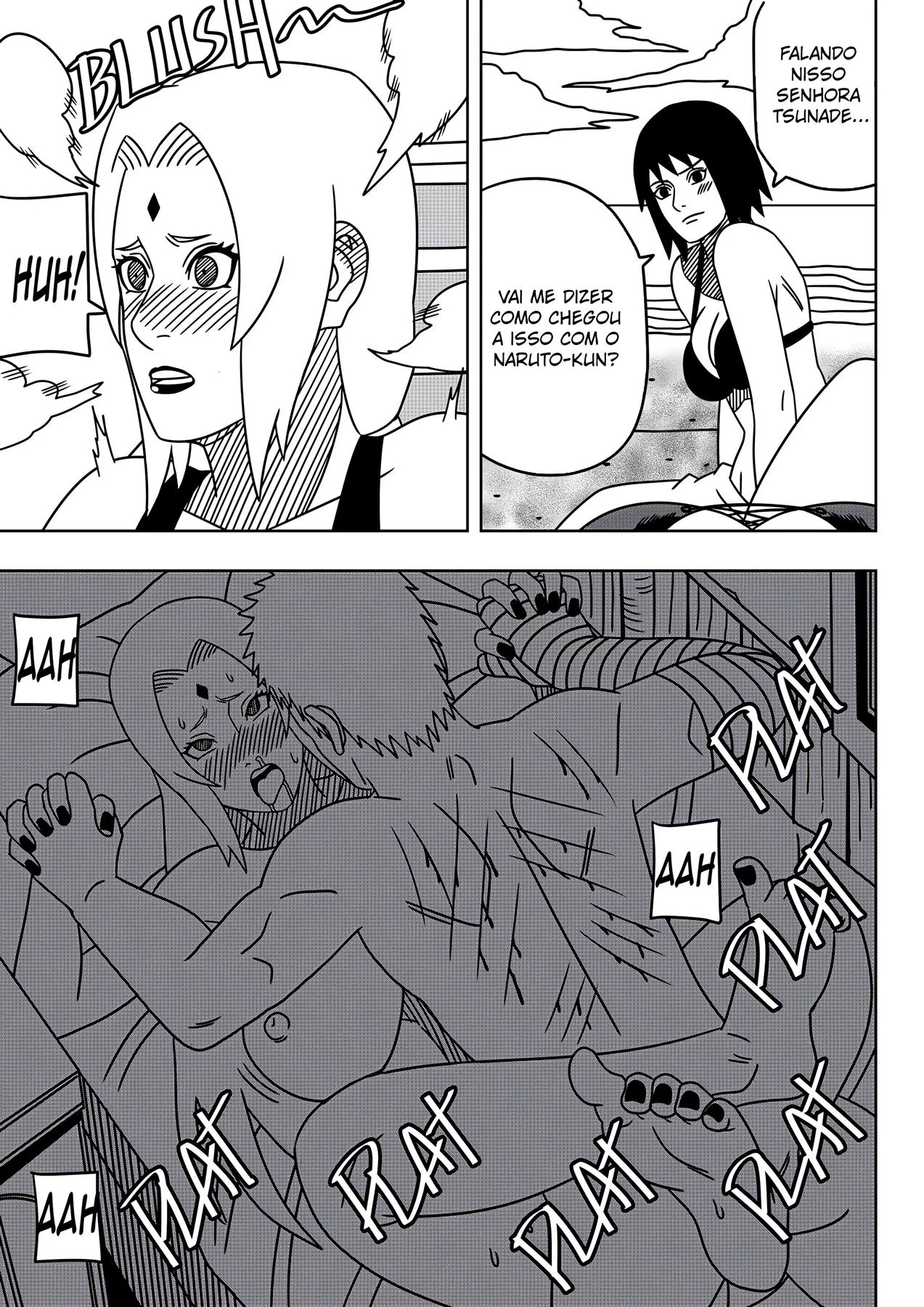 Naruto Hq: Tsunade Planeja Colocar Um Filho na Buceta de Naruto na Praia – Hentai Brasil