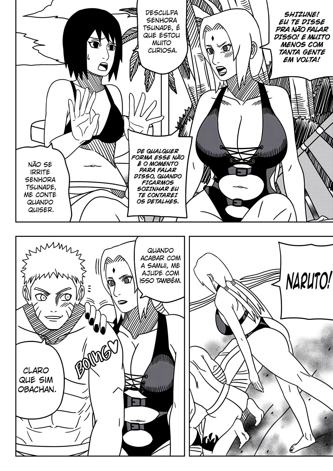 Naruto Hq: Tsunade Planeja Colocar Um Filho na Buceta de Naruto na Praia – Hentai Brasil