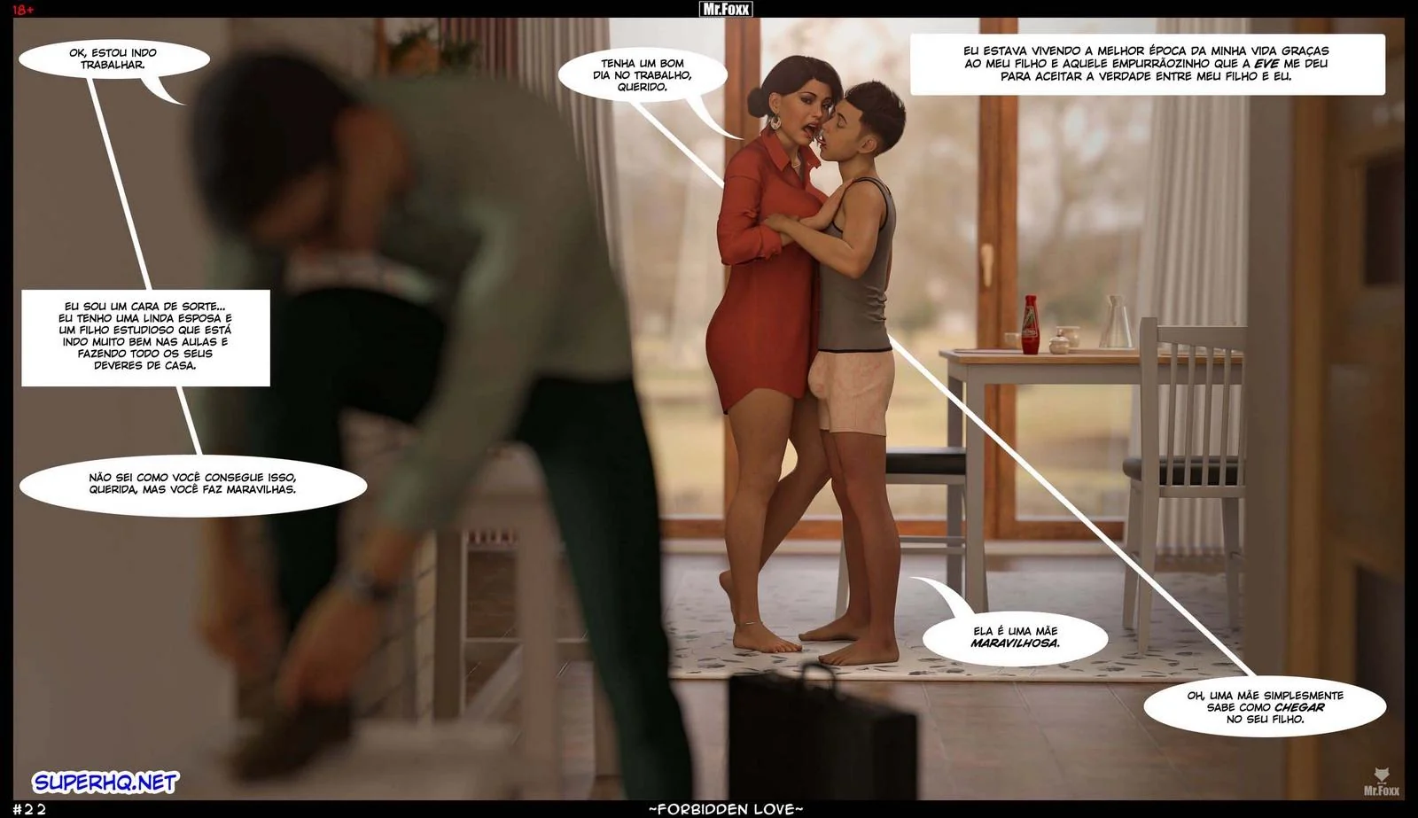 A Piranha da Elena Jones – Flagrando o Filho na Punheta em Hentai HQ Brasileiro