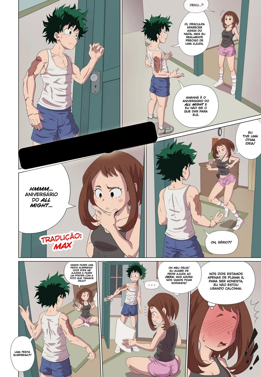 Uraraka e Deku na Suruba com All Might em Boku No Hero Hentai HQ Brasileiro