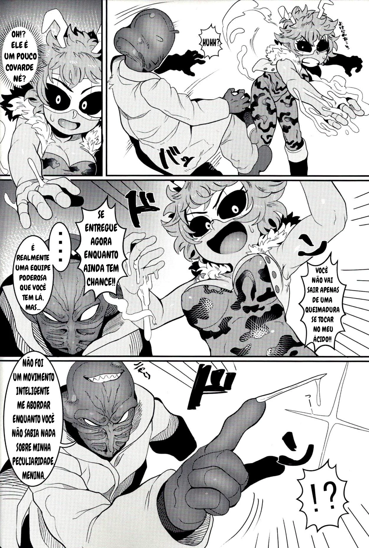 Heróis em Ação: Mina Ashido Encara Rola Grande em Hentai HQ Brasileiro