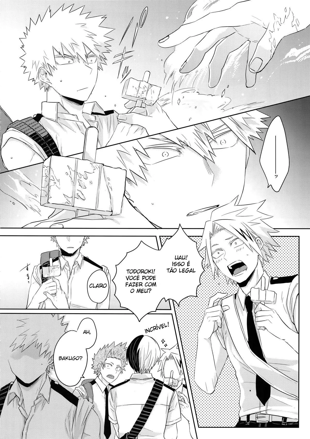 Piranha do My Hero Academia chupa a rola do amigo na HQ Brasileira de Hentai