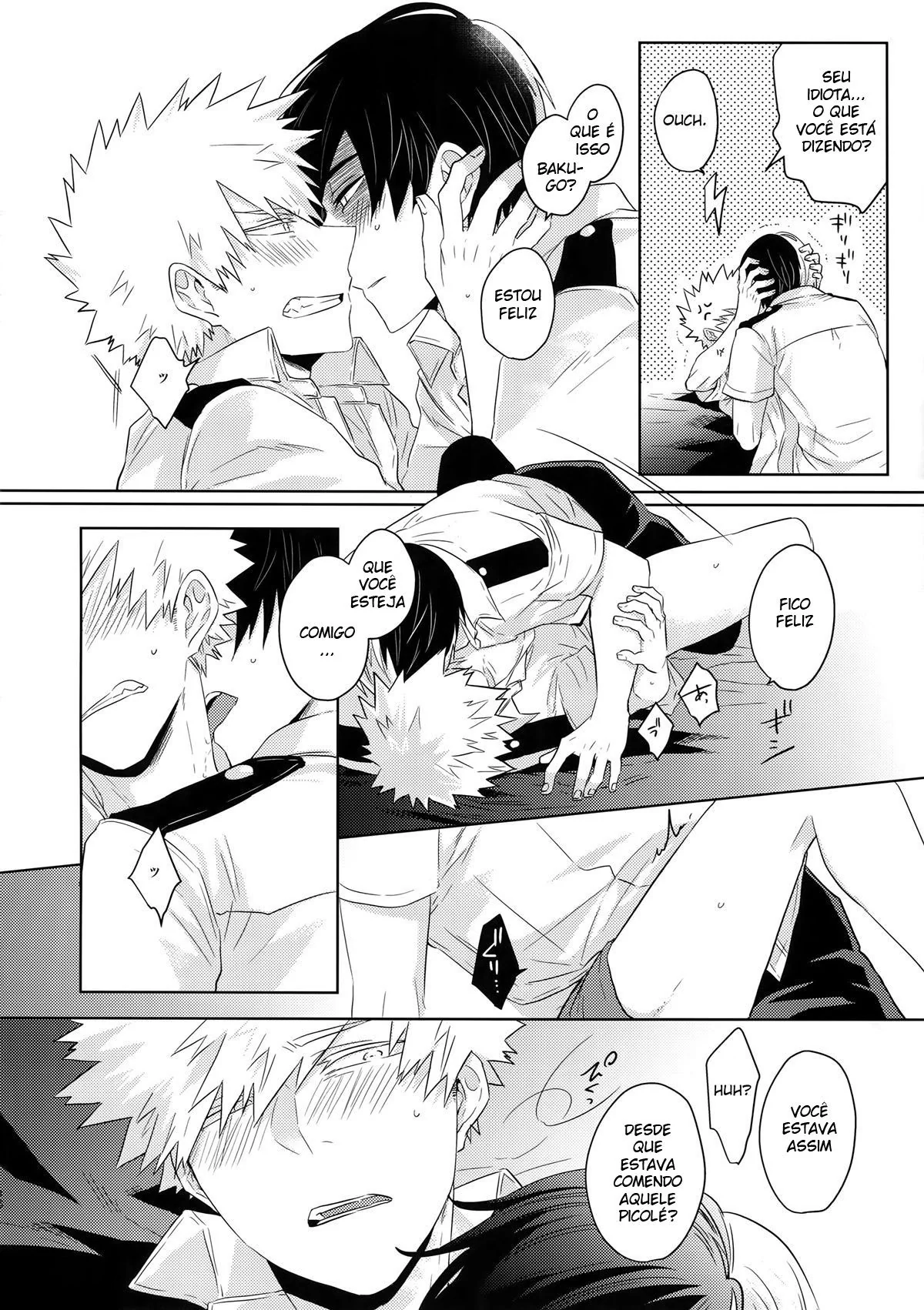 Piranha do My Hero Academia chupa a rola do amigo na HQ Brasileira de Hentai