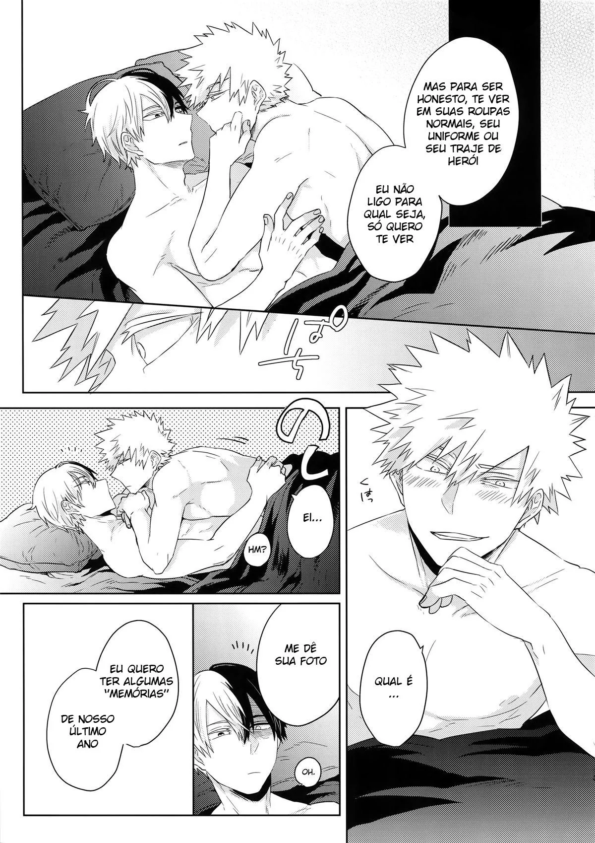 Piranha do My Hero Academia chupa a rola do amigo na HQ Brasileira de Hentai