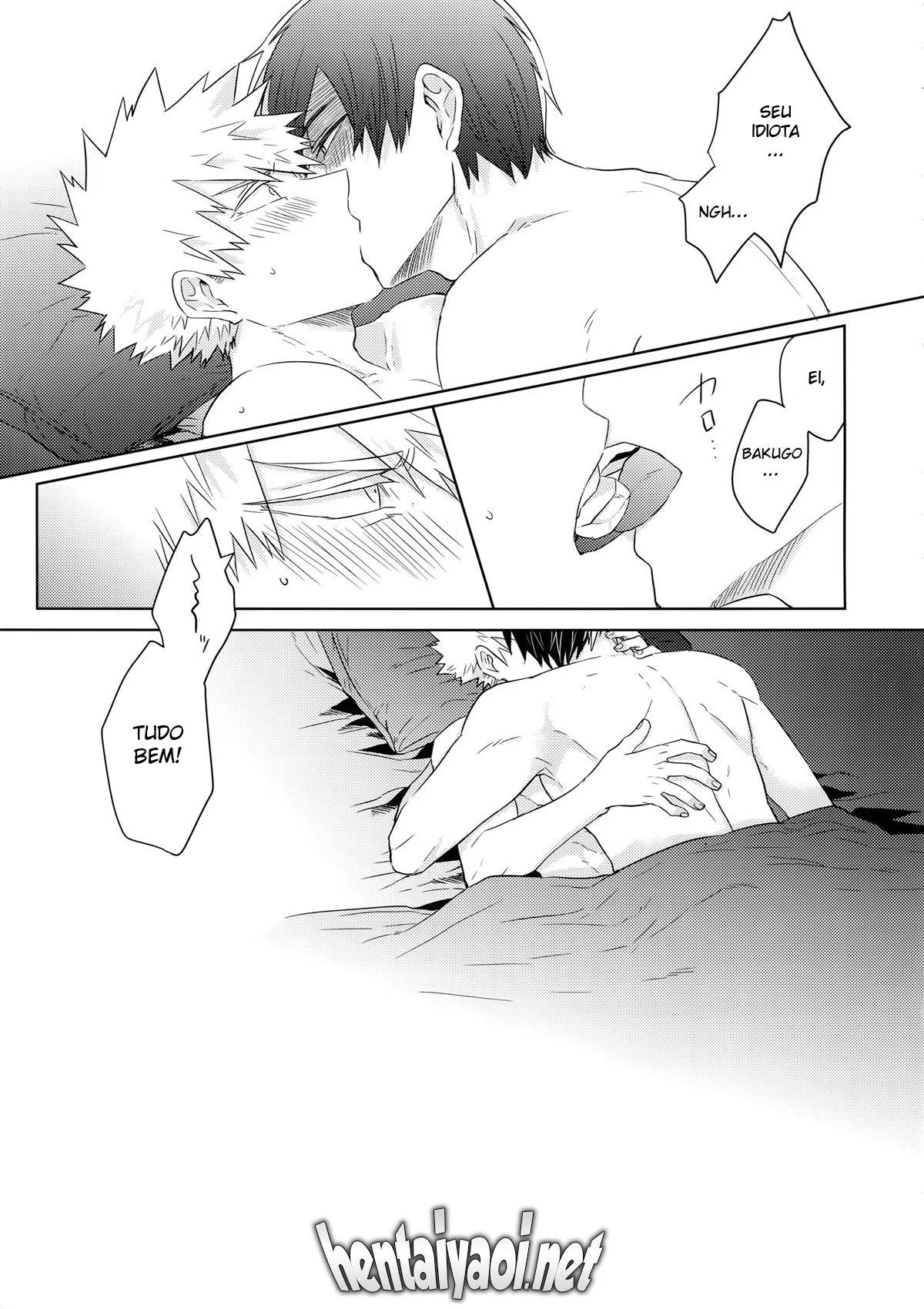 Piranha do My Hero Academia chupa a rola do amigo na HQ Brasileira de Hentai