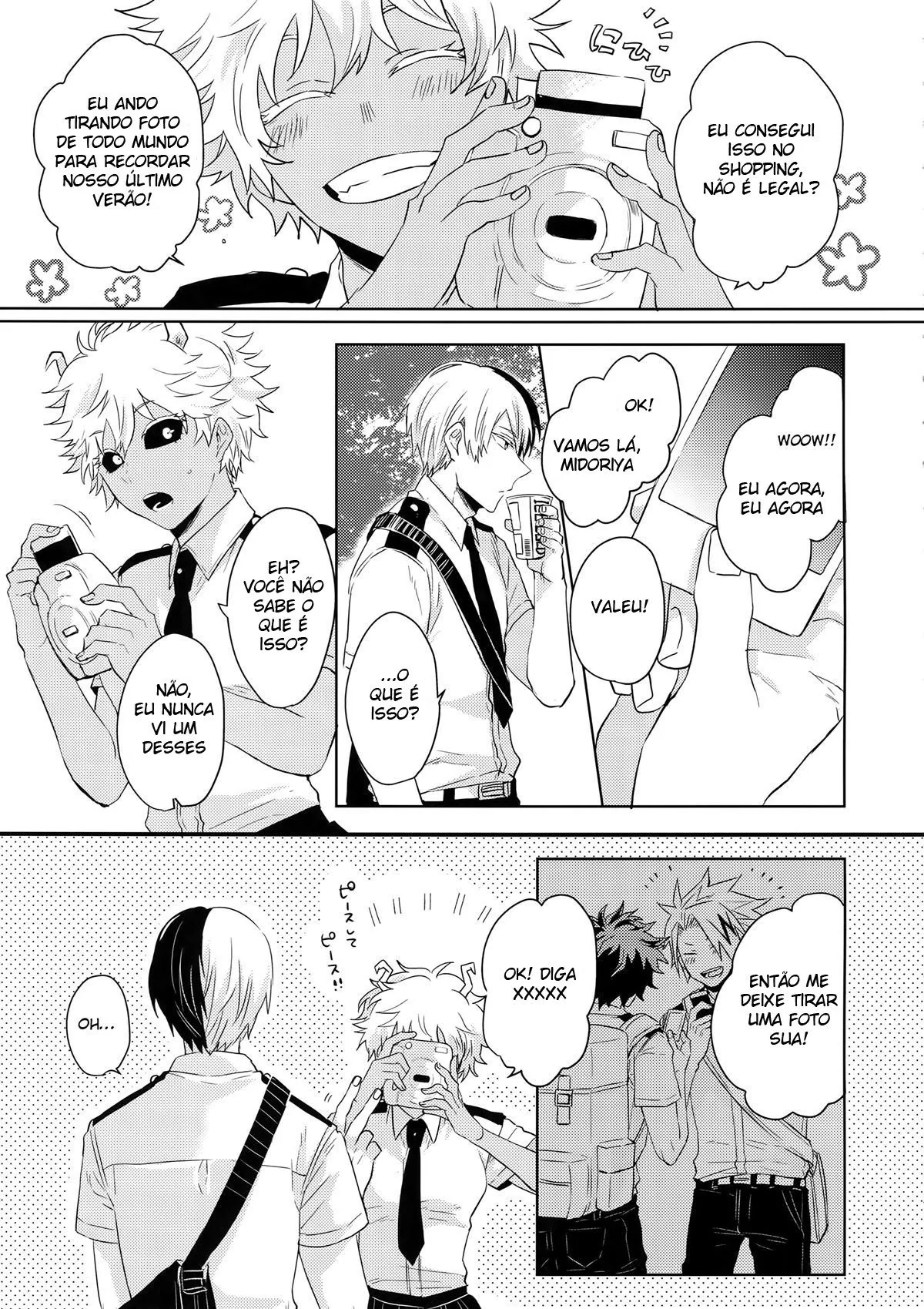Piranha do My Hero Academia chupa a rola do amigo na HQ Brasileira de Hentai