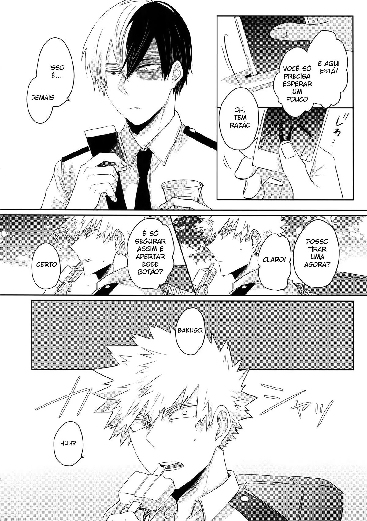 Piranha do My Hero Academia chupa a rola do amigo na HQ Brasileira de Hentai
