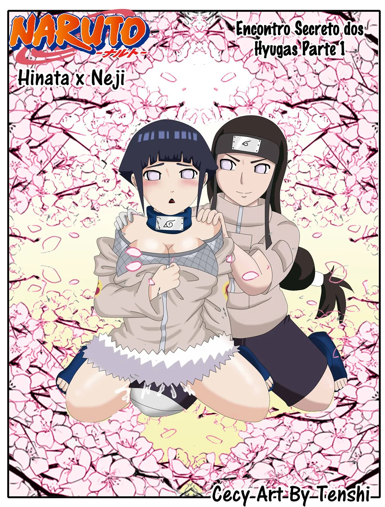 Naruto: Encontro Secreto dos Hyugas Parte.1 – Hinata e Neji em uma relação proibida e cheia de desejo em hentai HQ