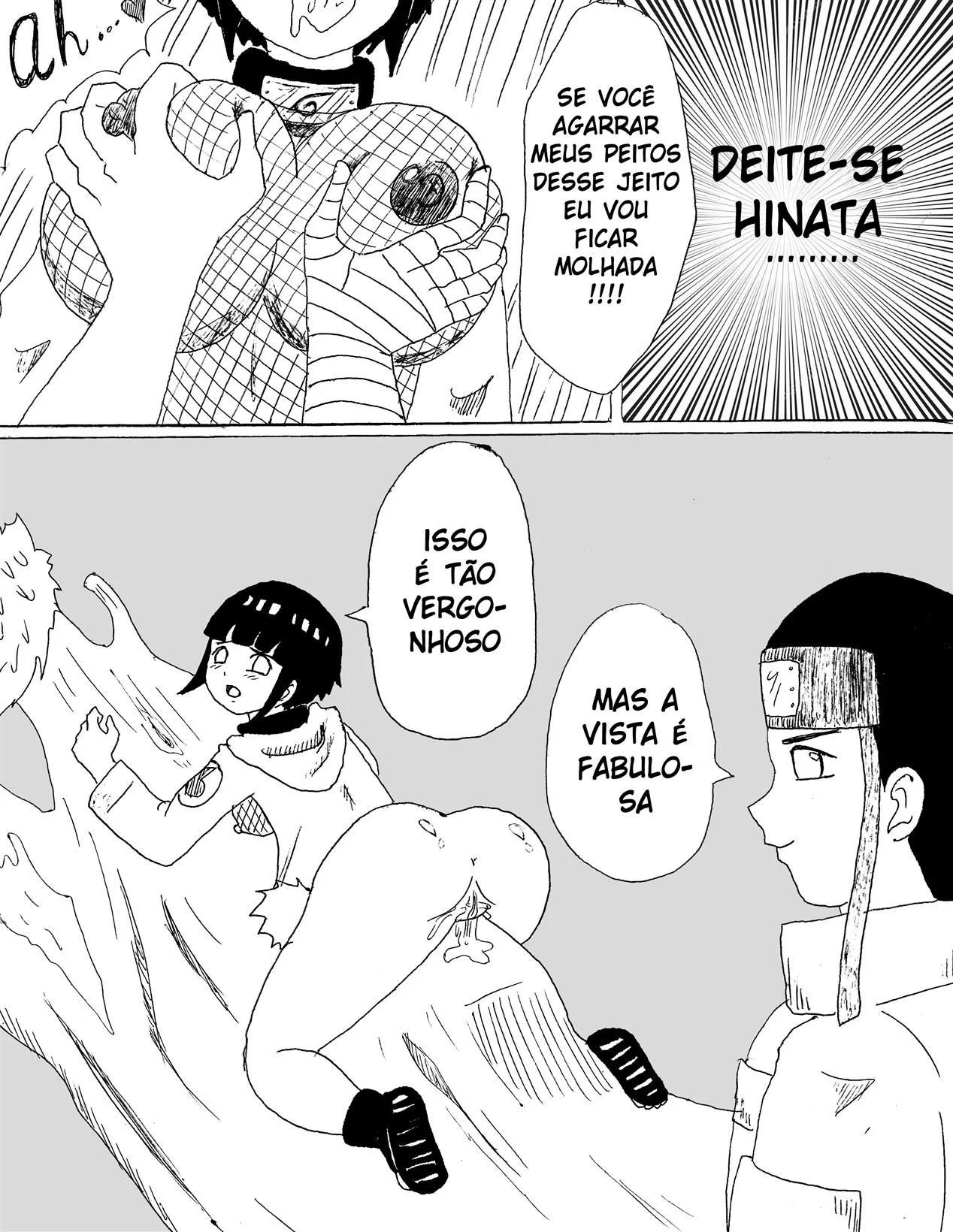 Naruto: Encontro Secreto dos Hyugas Parte.1 – Hinata e Neji em uma relação proibida e cheia de desejo em hentai HQ