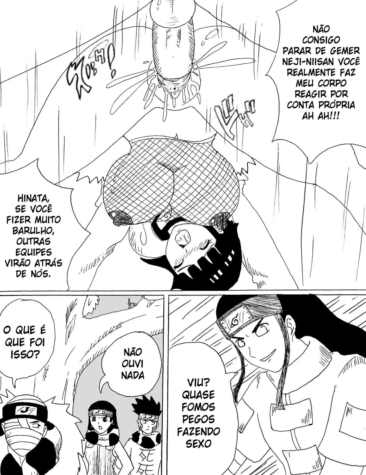 Naruto: Encontro Secreto dos Hyugas Parte.1 – Hinata e Neji em uma relação proibida e cheia de desejo em hentai HQ