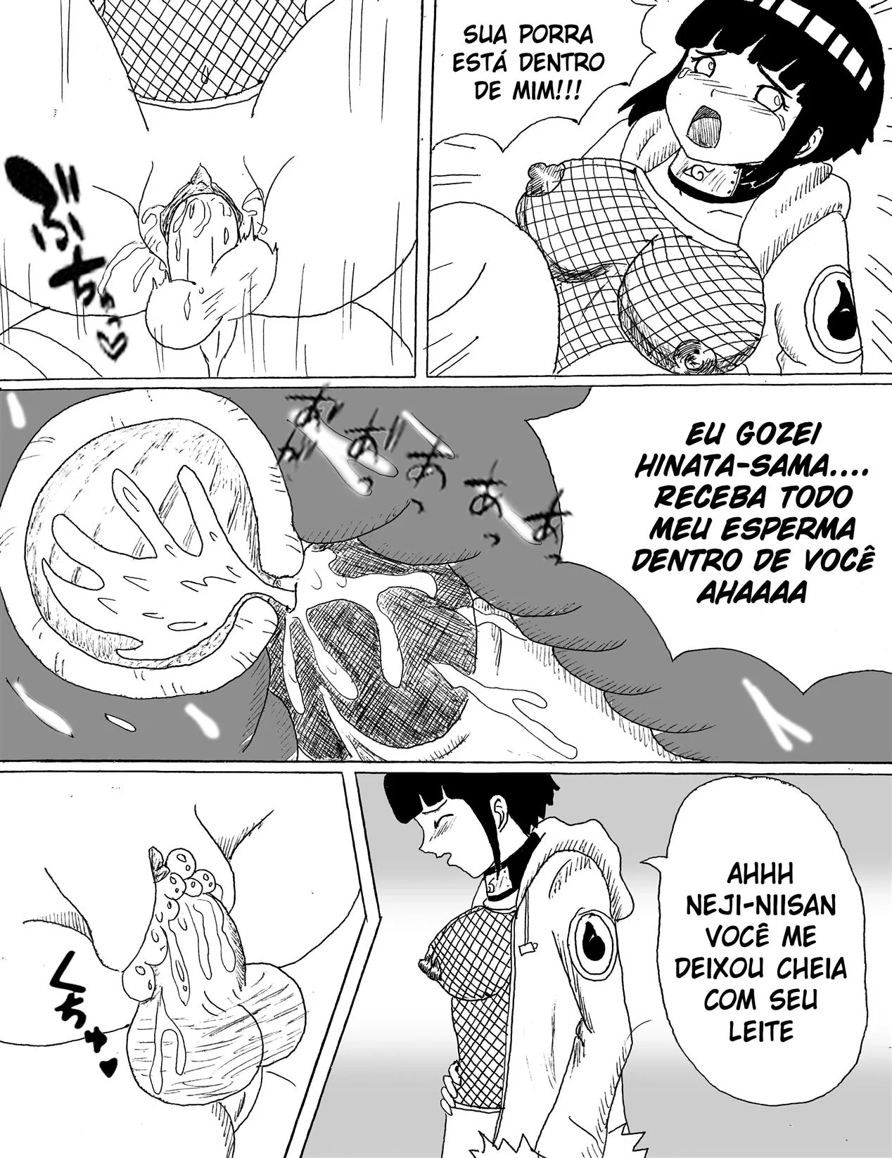 Naruto: Encontro Secreto dos Hyugas Parte.1 – Hinata e Neji em uma relação proibida e cheia de desejo em hentai HQ