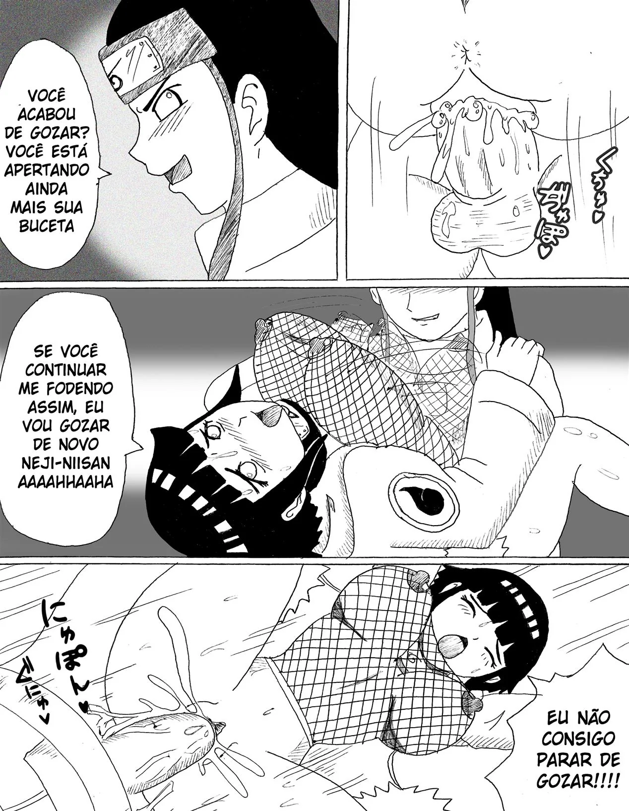 Naruto: Encontro Secreto dos Hyugas Parte.1 – Hinata e Neji em uma relação proibida e cheia de desejo em hentai HQ