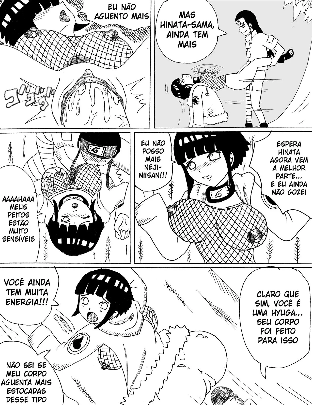 Naruto: Encontro Secreto dos Hyugas Parte.1 – Hinata e Neji em uma relação proibida e cheia de desejo em hentai HQ
