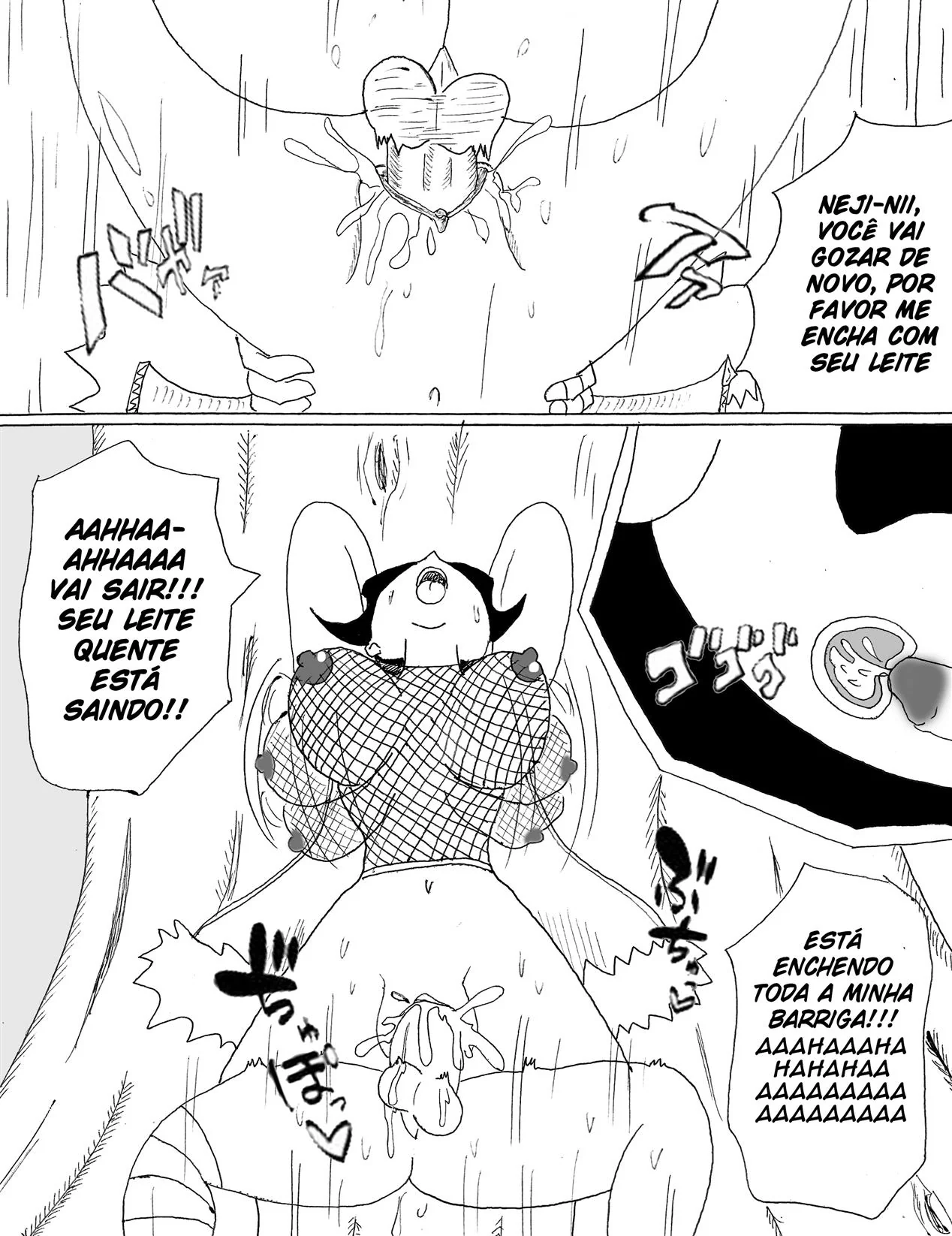 Naruto: Encontro Secreto dos Hyugas Parte.1 – Hinata e Neji em uma relação proibida e cheia de desejo em hentai HQ