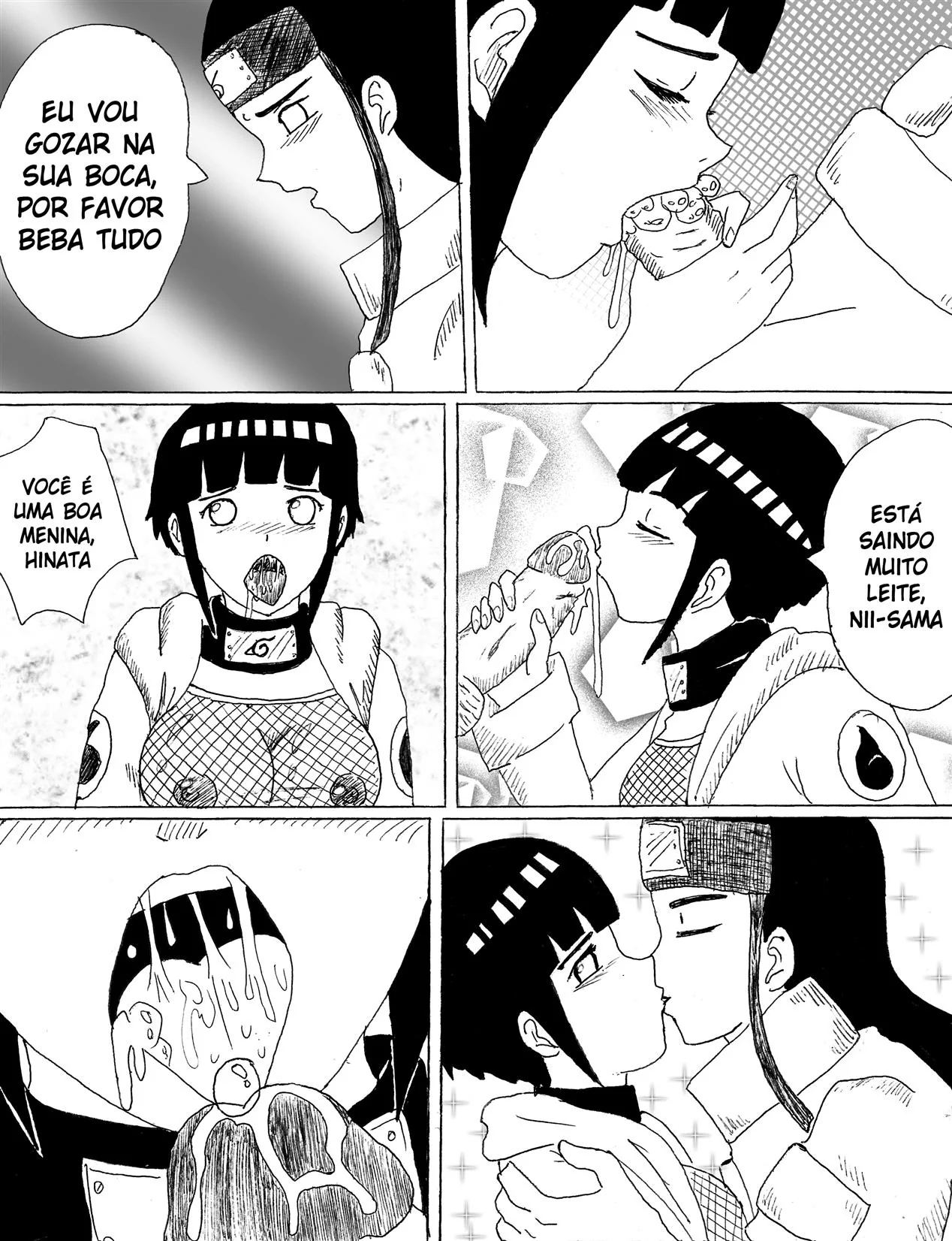 Naruto: Encontro Secreto dos Hyugas Parte.1 – Hinata e Neji em uma relação proibida e cheia de desejo em hentai HQ