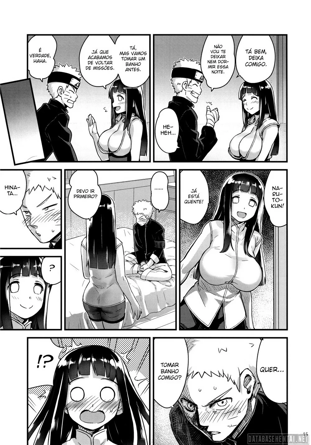 Naruto: Fodendo a Piranha da Hinata na Hidromassagem Quente em HQ Brasileiro