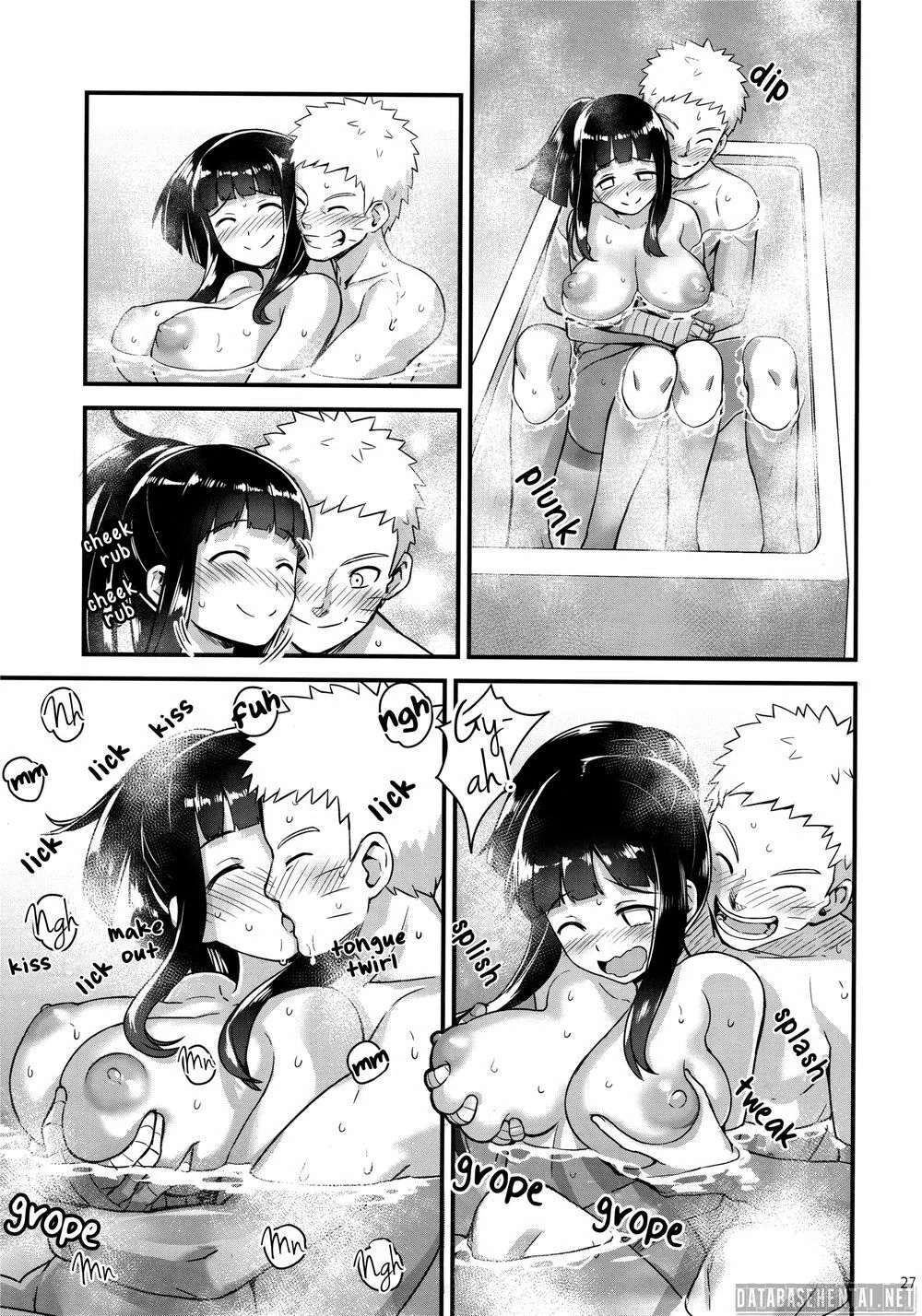 Naruto: Fodendo a Piranha da Hinata na Hidromassagem Quente em HQ Brasileiro