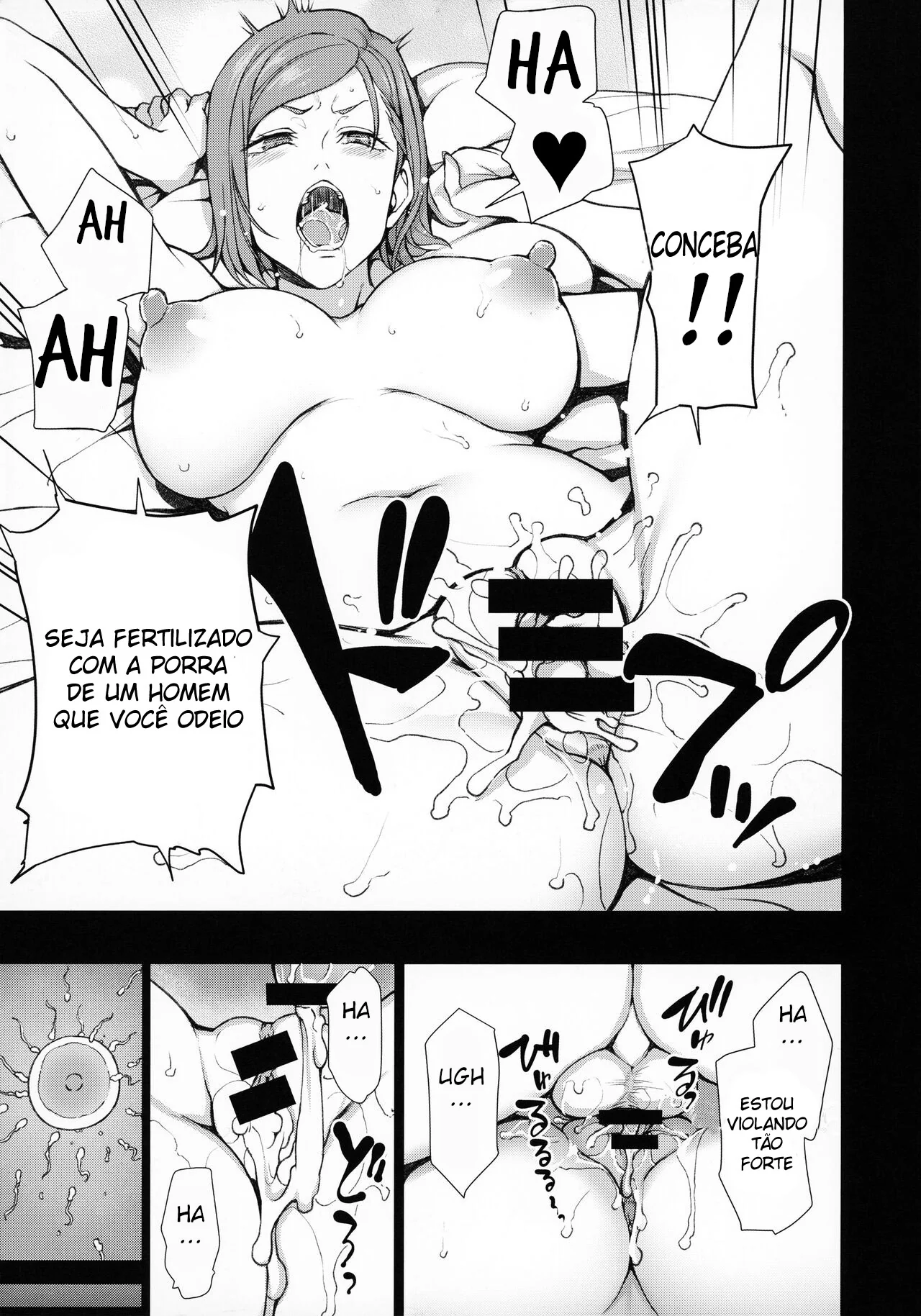 Engravidando de Tesão com a Piroca do Sortudo em Hentai HQ