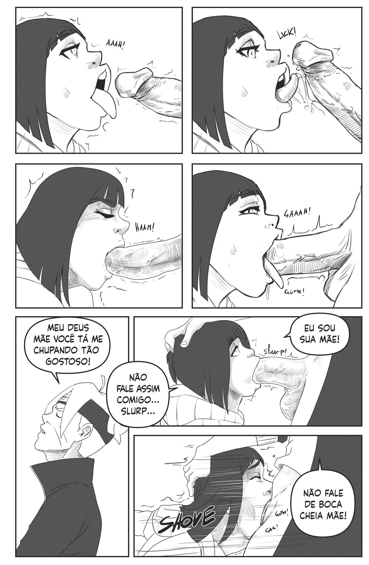 Boruto Flagra Mamãe Hinata na Siririca e Fode a Buceta Dela – Hentai Incesto em HQ Brasileiro