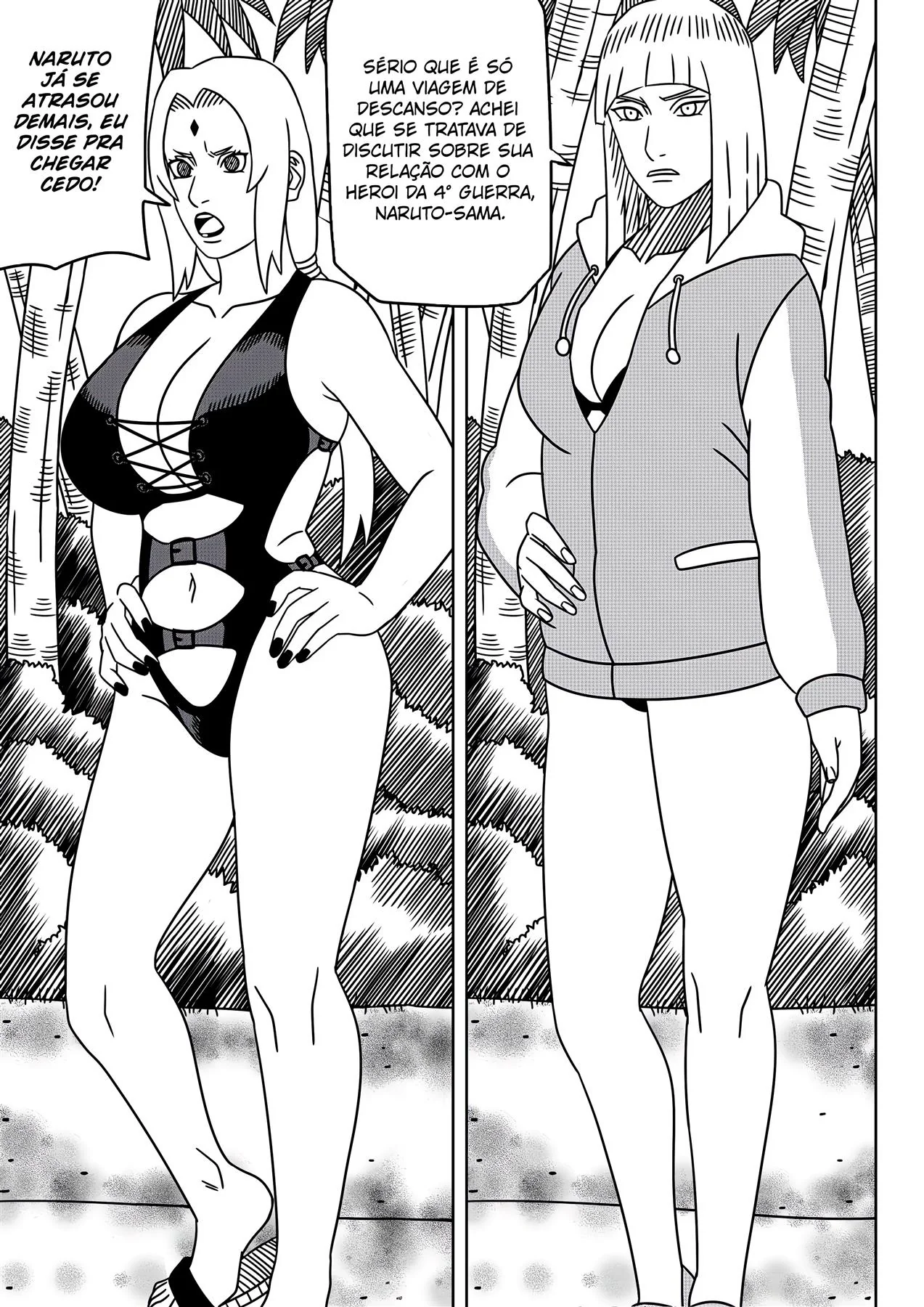 Tsunade Piranha Perdendo na Rola do Naruto em HQ Brasileiro