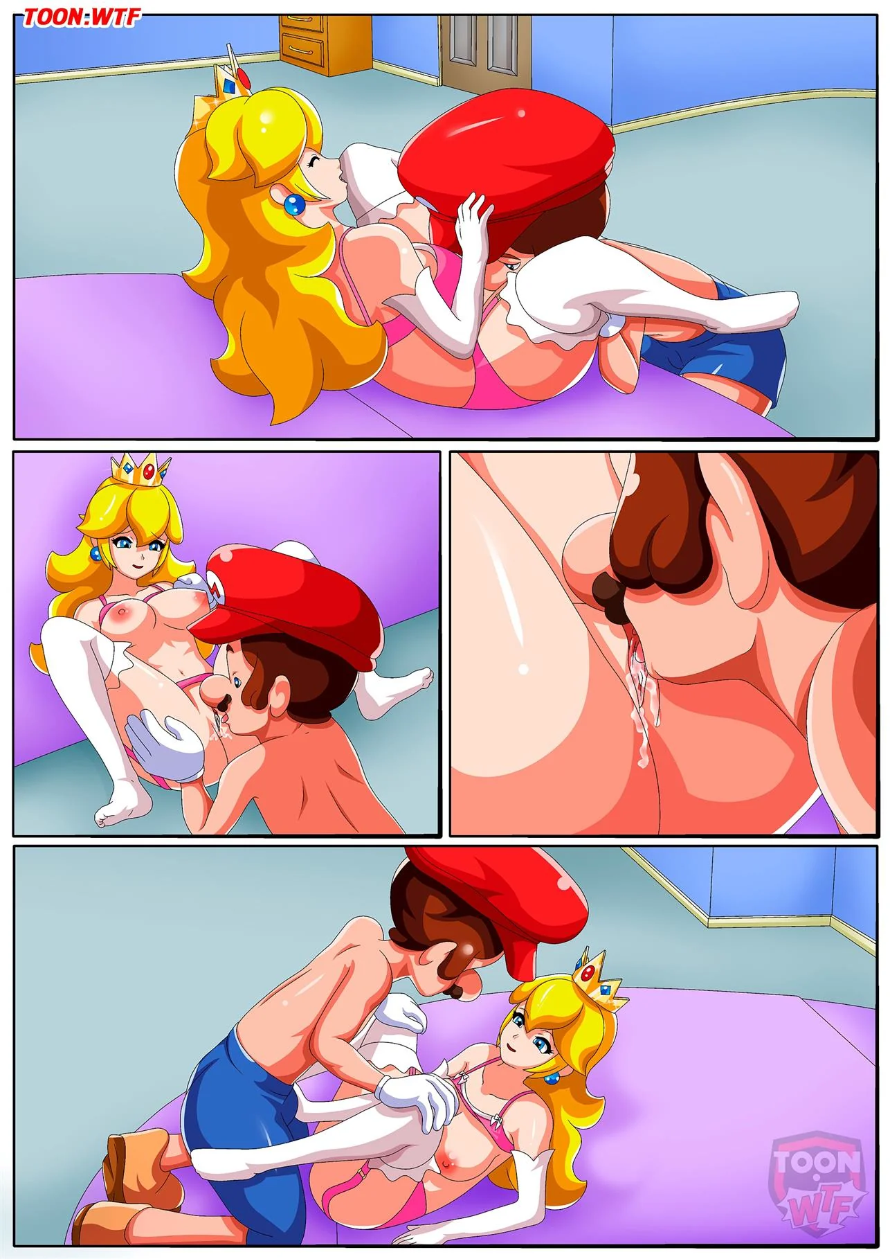 Dia da Putaria na Terra do Cogumelo – Princesa Peach liberando geral para trepar em hentai HQ!