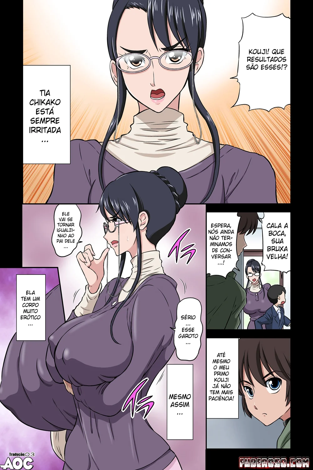 Tia Chikako e o Sobrinho Bestial: Incesto Hentai HQ Brutal – Em Hentai