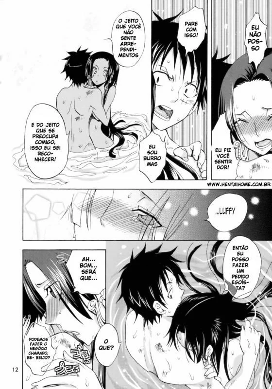 Luffy fode a buceta piranha de Boa Hancock em Hentai de One Piece