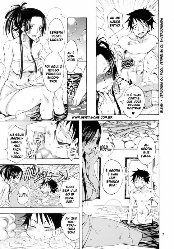 Luffy fode a buceta piranha de Boa Hancock em Hentai de One Piece