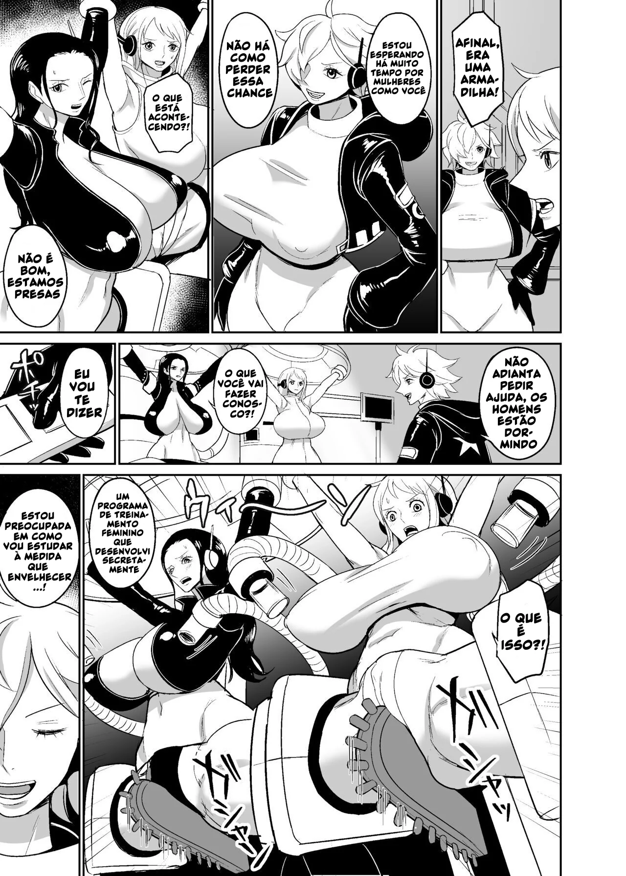Nami e Nico Robin na Máquina de Estupro Pirata – Hentai HQ Brasileiro