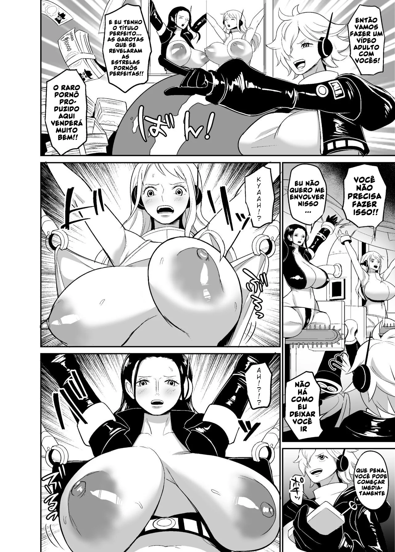 Nami e Nico Robin na Máquina de Estupro Pirata – Hentai HQ Brasileiro