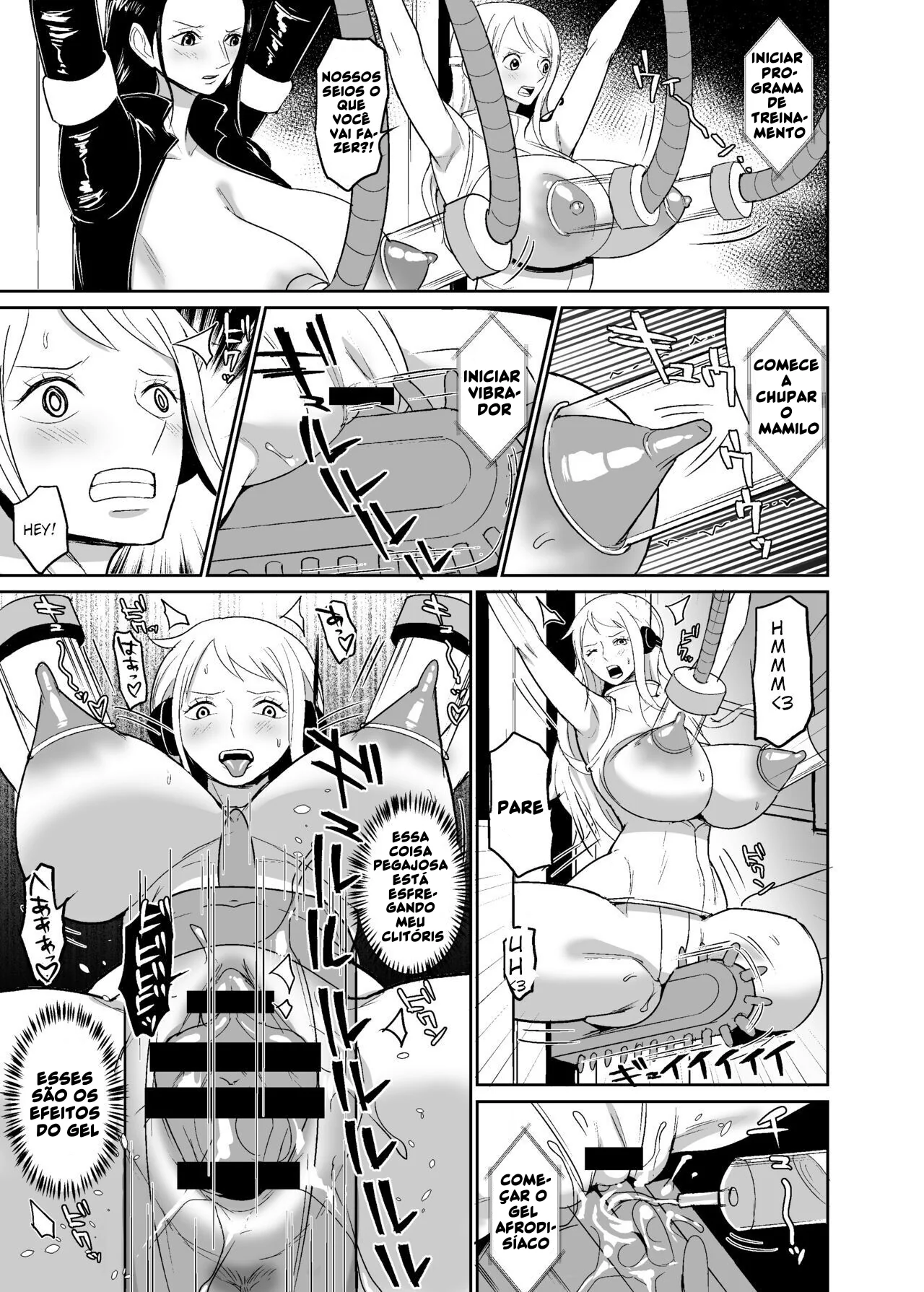 Nami e Nico Robin na Máquina de Estupro Pirata – Hentai HQ Brasileiro