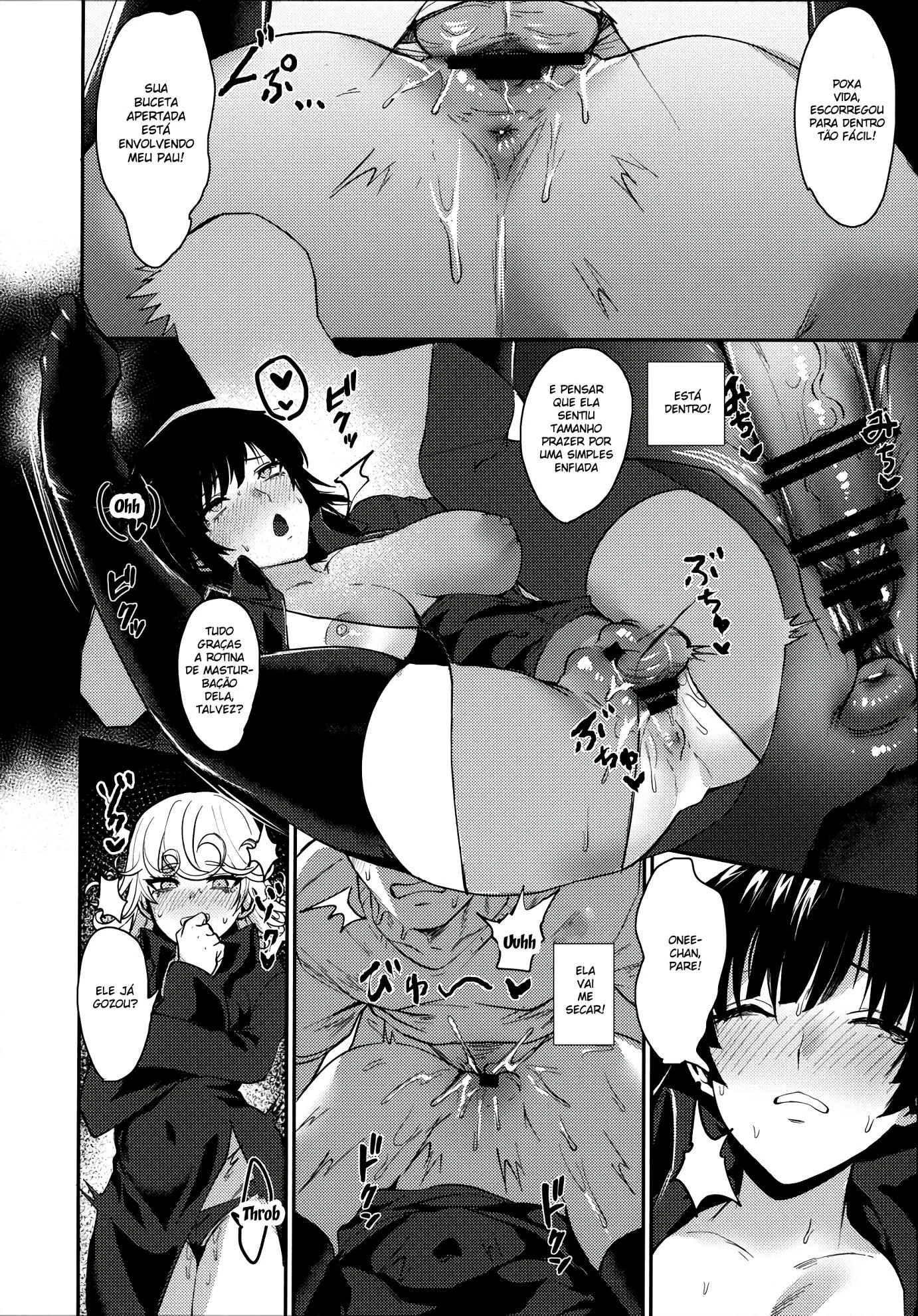 Fubuki, a piranha do One Punch Man, trepando pela primeira vez em Hentai HQ Brasileiro