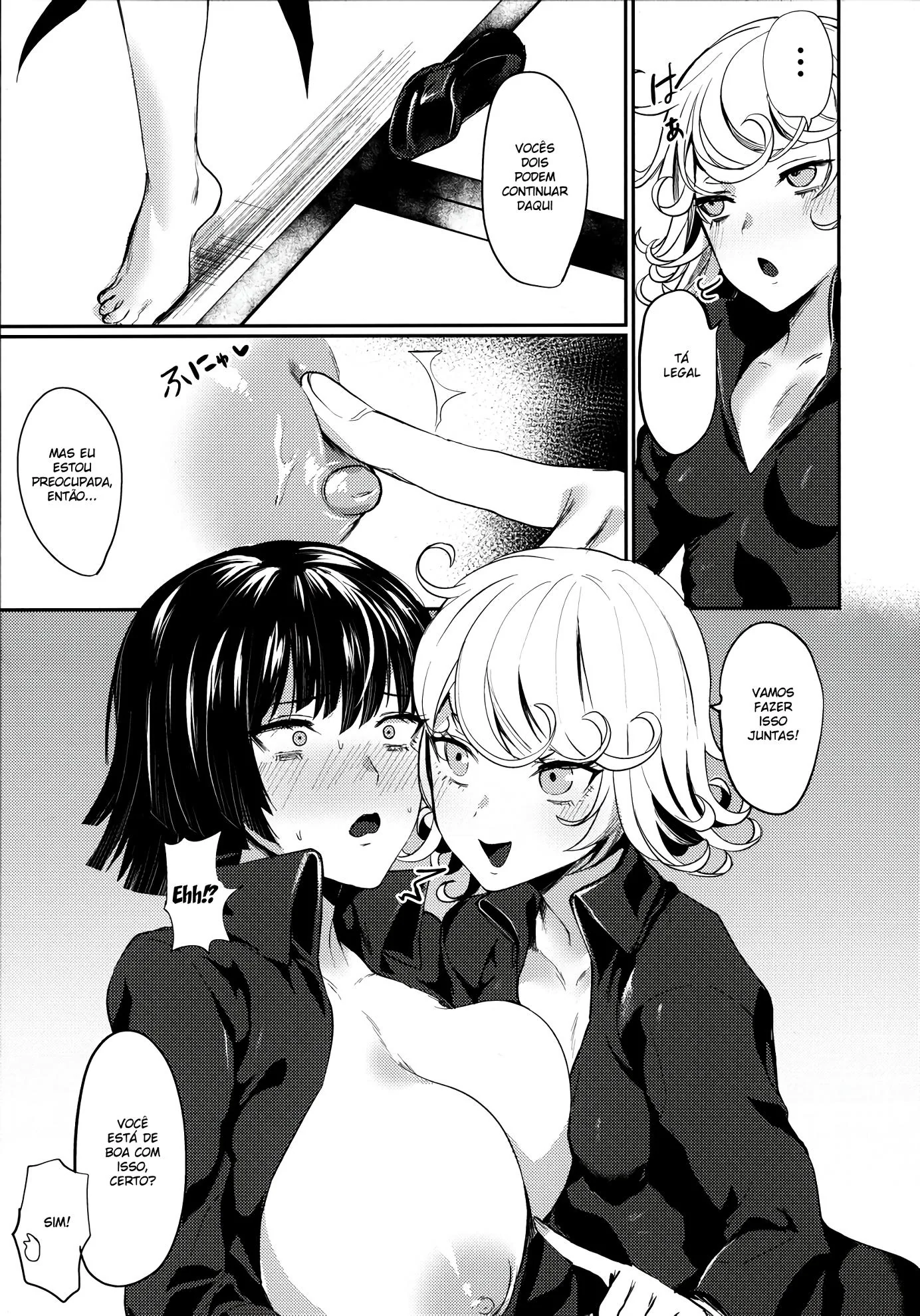 Fubuki, a piranha do One Punch Man, trepando pela primeira vez em Hentai HQ Brasileiro