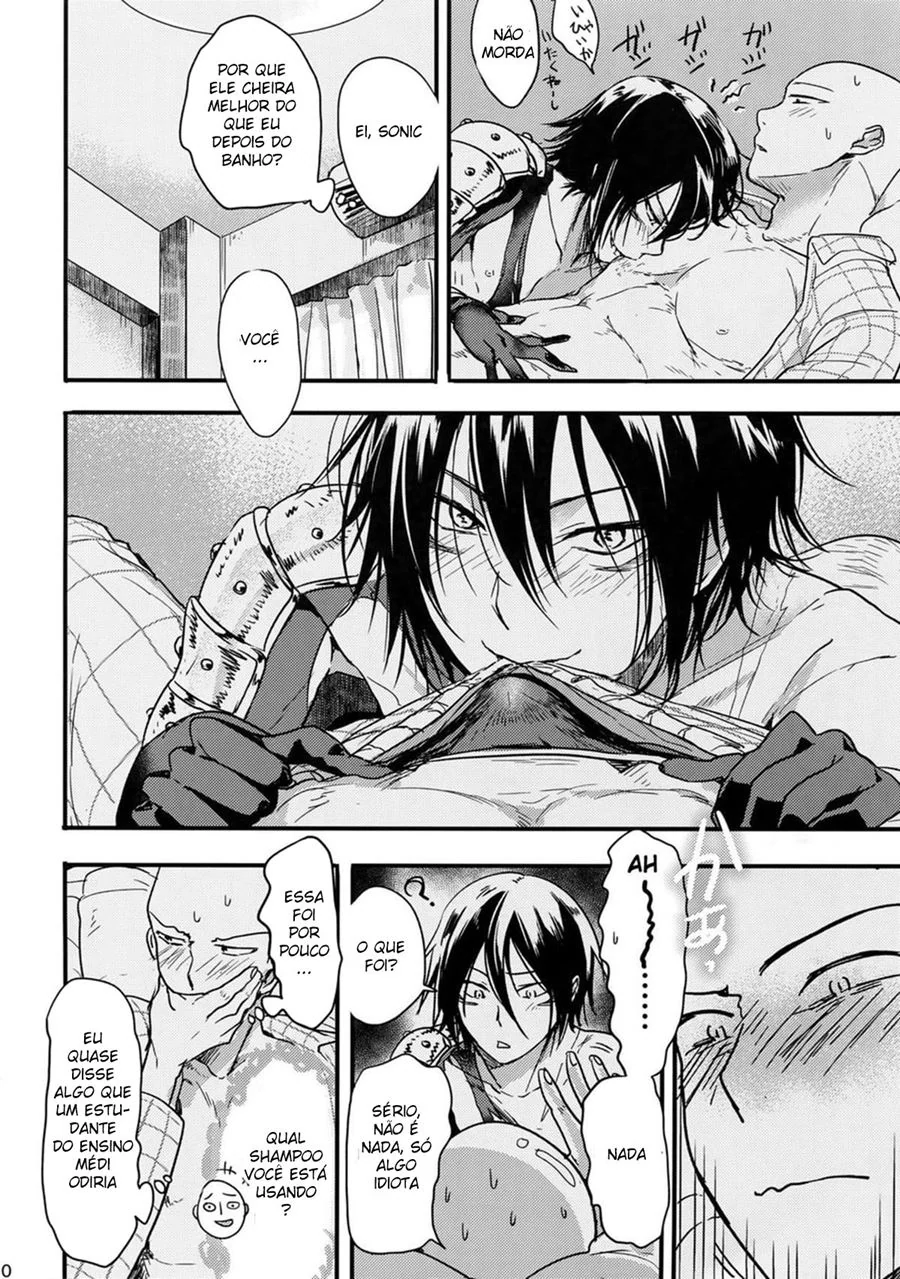 Saitama x Sonic: Uma batalha de piranhas em One Punch Man Hentai HQ