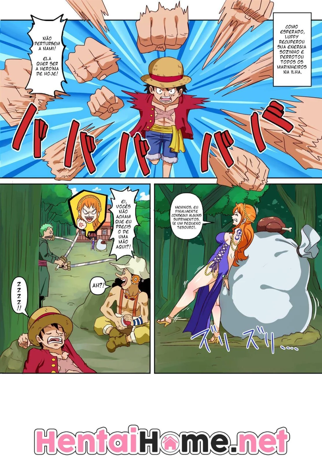 One piece Hentai de sexo – Nami e Robin em bar de marinheiros pervertidos