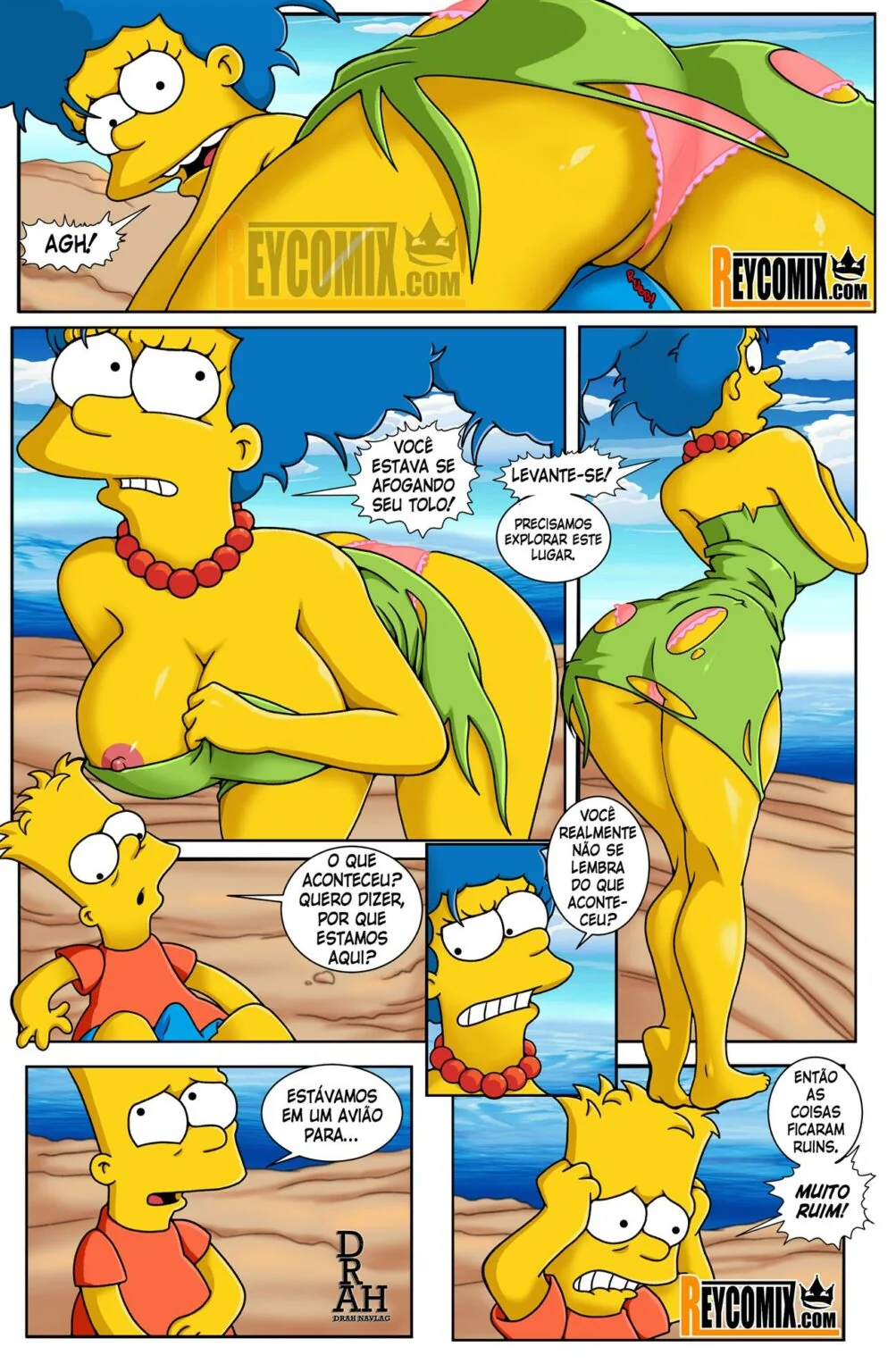 Bart e Marge na Ilha da Sacanagem – Em HQ Brasileiro