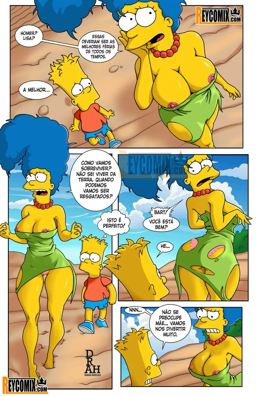 Bart e Marge na Ilha da Sacanagem – Em HQ Brasileiro