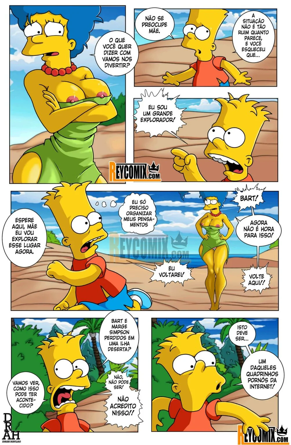 Bart e Marge na Ilha da Sacanagem – Em HQ Brasileiro