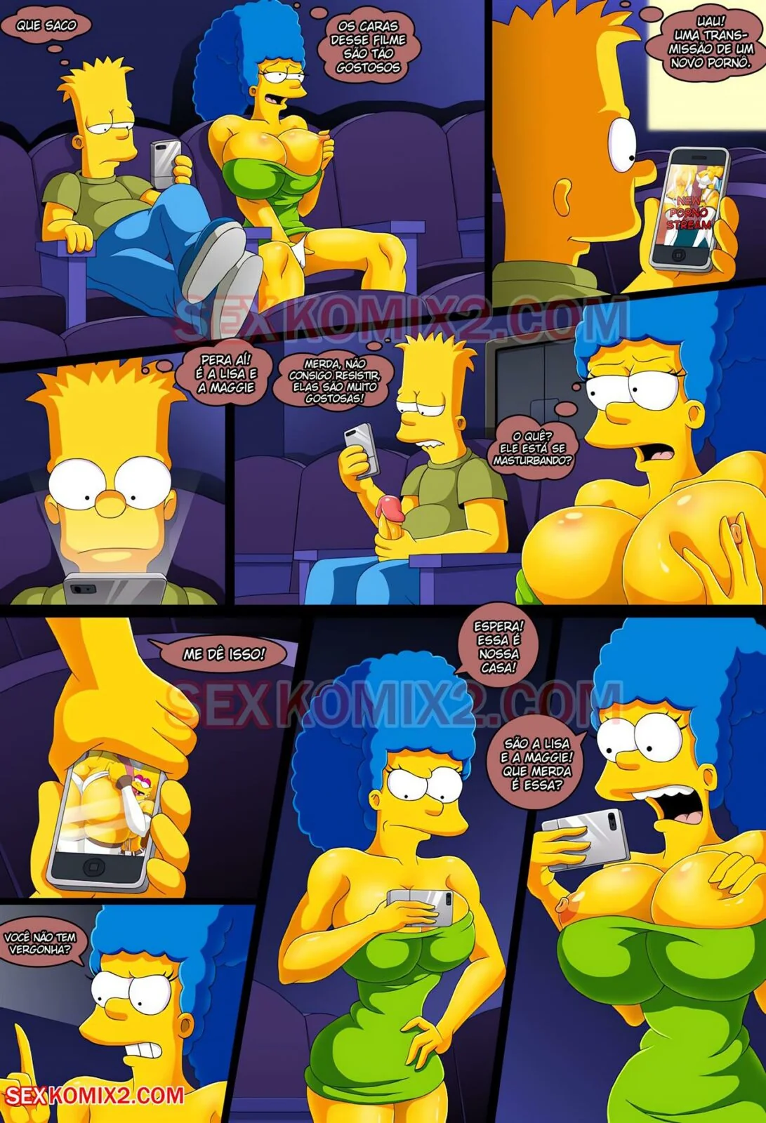 Os Simpsons Hentai: Rumo ao Planeta Orgasmo – Homer e as Filhas Piranhas em Ação Porno” em Hentai HQ