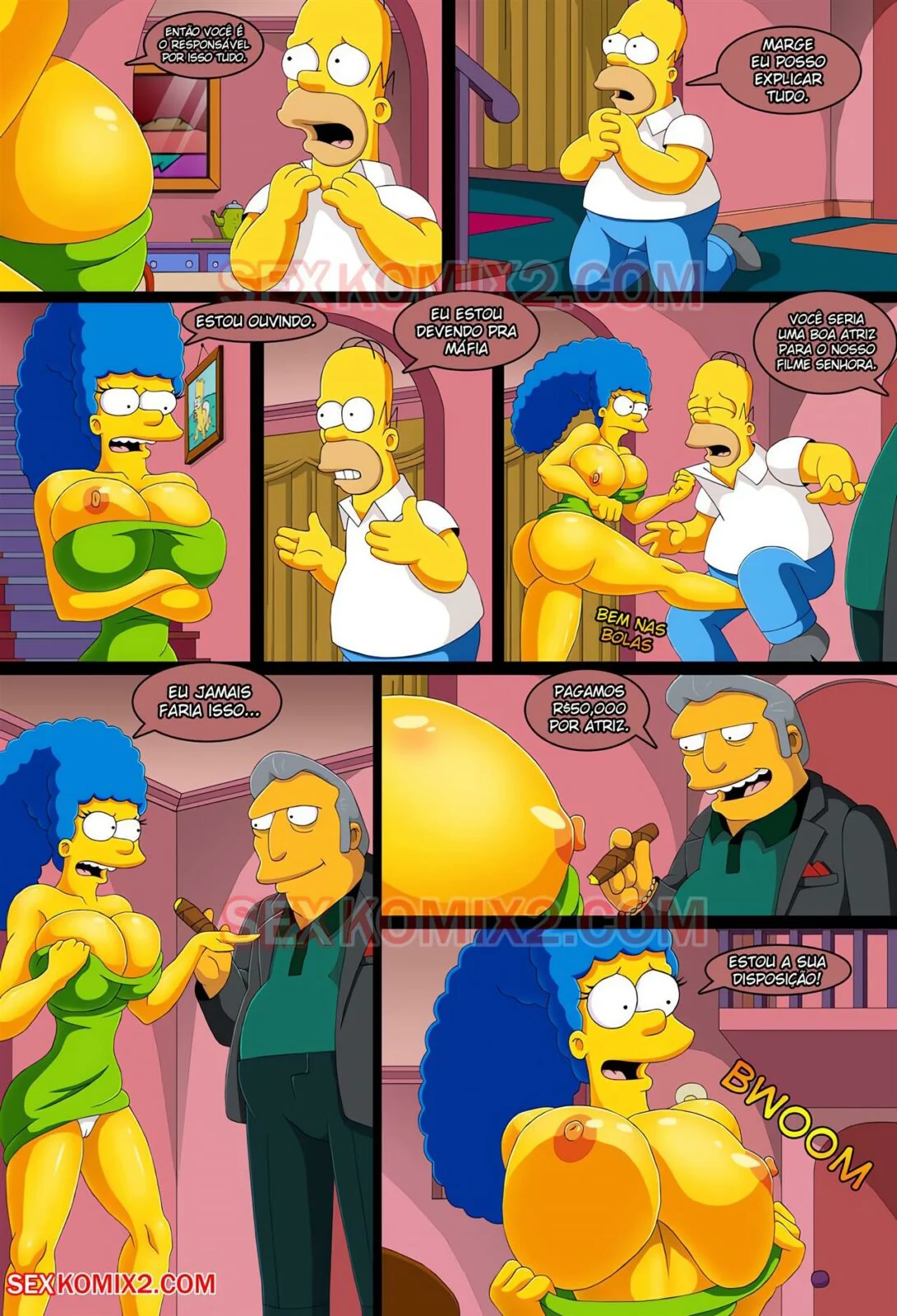 Os Simpsons Hentai: Rumo ao Planeta Orgasmo – Homer e as Filhas Piranhas em Ação Porno” em Hentai HQ