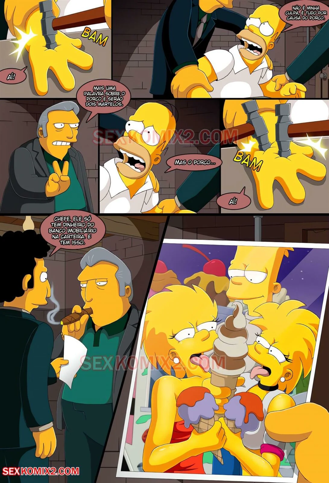 Os Simpsons Hentai: Rumo ao Planeta Orgasmo – Homer e as Filhas Piranhas em Ação Porno” em Hentai HQ