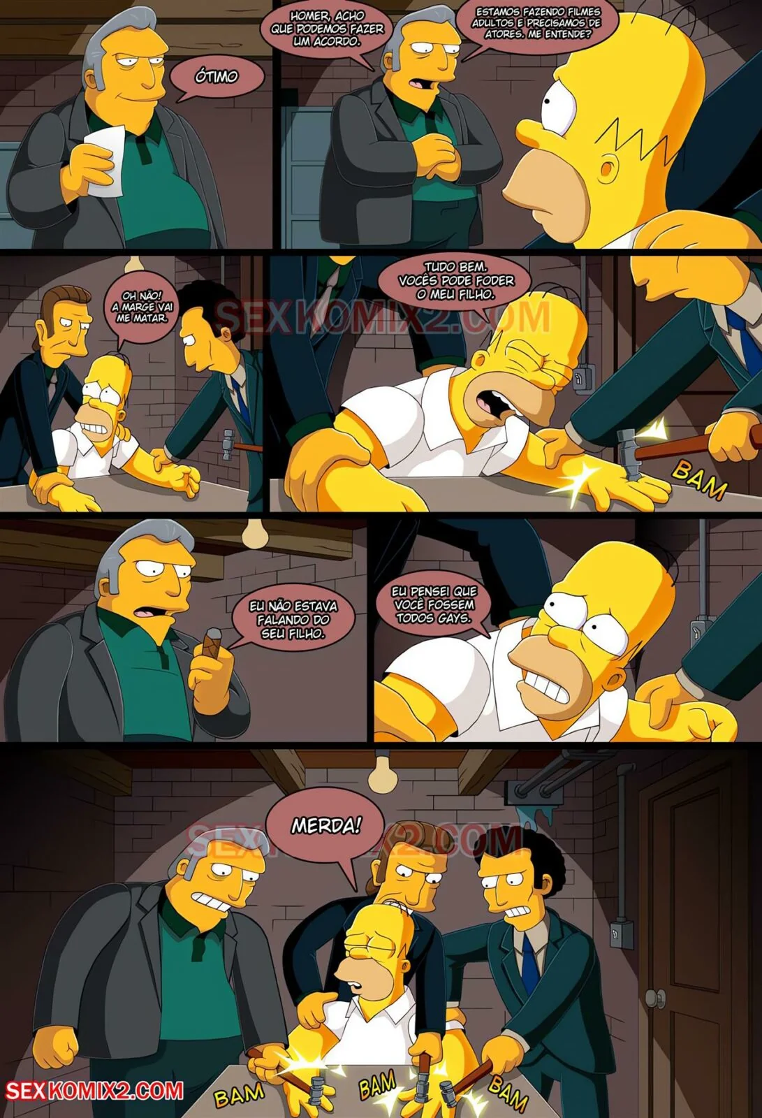 Os Simpsons Hentai: Rumo ao Planeta Orgasmo – Homer e as Filhas Piranhas em Ação Porno” em Hentai HQ