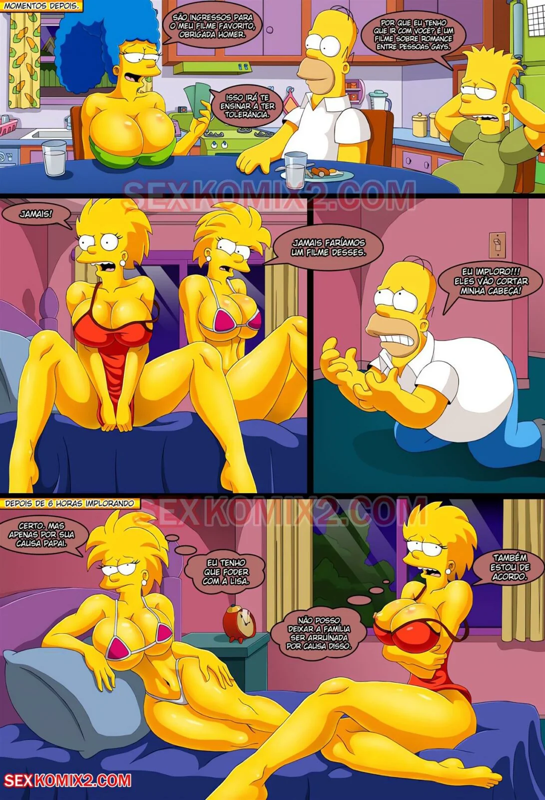 Os Simpsons Hentai: Rumo ao Planeta Orgasmo – Homer e as Filhas Piranhas em Ação Porno” em Hentai HQ
