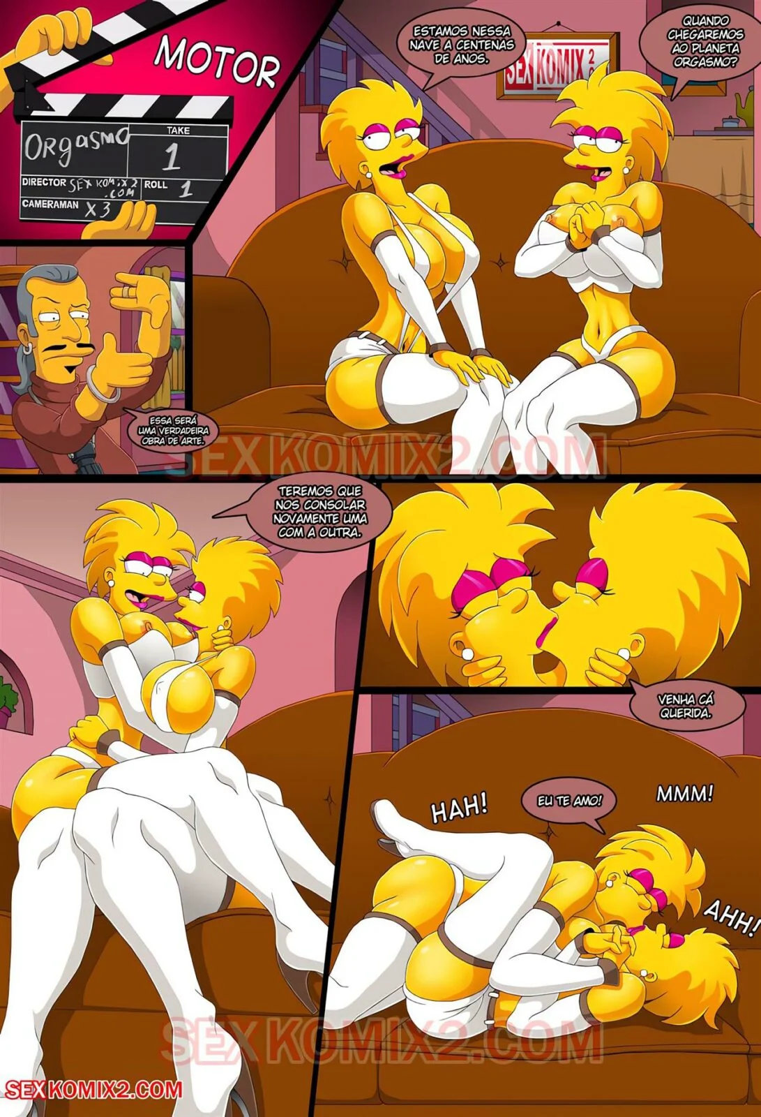 Os Simpsons Hentai: Rumo ao Planeta Orgasmo – Homer e as Filhas Piranhas em Ação Porno” em Hentai HQ