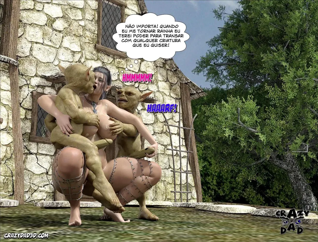 Feiticeira sedenta por pica chama goblins profissionais para satisfazer seus desejos – Hentai HQ Brasileiro